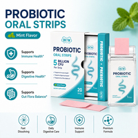 OEM OKTW Stock 5 milliards de CFU Bandelettes buccales probiotiques et prébiotiques, Complément alimentaire pour la santé digestive et immunitaire, Bandelettes prébiotiques à dissolution buccale