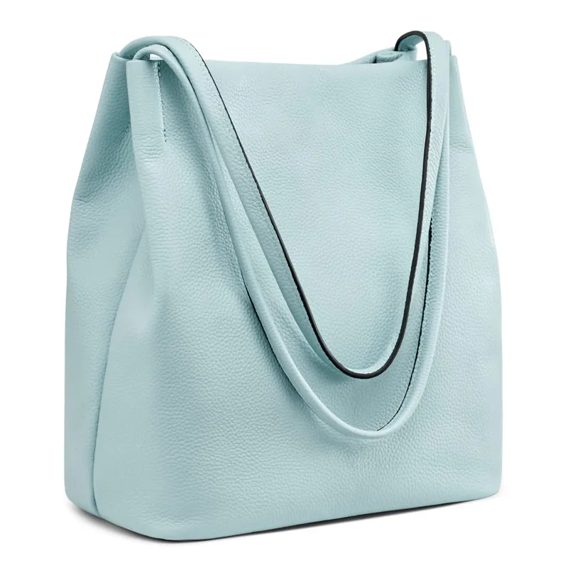 2024 custom lady Women's Soft Genuine Leather Totes Shoulder Bag Purses Handbags
