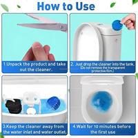 Bloc Nettoyant Automatique Solide pour Toilettes, Écologique, Facile à Utiliser, Longue Durée (30 Jours par Bloc), Élimine les Taches Tenaces - Meilleures Ventes