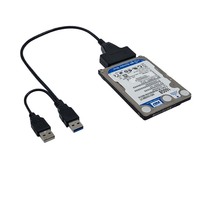 Cantell SATA 22 Pin to USB3.0 + USB2.0 2 in 1 untuk Hard Drive HDD SSD 20cm