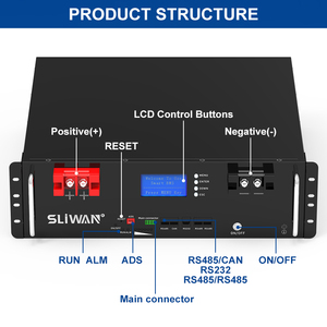 Batterie au lithium LiFePO4 SLIWAN haute capacité 48V 100Ah avec BMS, montage en rack, pour systèmes de sauvegarde solaire domestique, recharge de véhicules électriques et onduleurs - Product Image 6