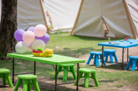 Table et chaises pliantes en plastique pour enfants, jardin, camping, pique-nique