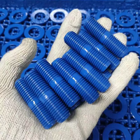 Boulon à goujon et écrou Boulons revêtus de téfon PTFE Revêtement Astm 1 1/2 "A193 B7 A194 2H Écrous hexagonaux Téflon 17mm 38mm Tige filetée