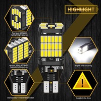 Ampoules de feux de recul à LED T15 W16W 920 921 912 Canbus 4014 45SMD feu de stationnement de secours DC12V-24V clignotant feu arrière