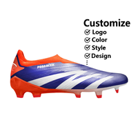 Chaussures de football en gazon synthétique chinoises personnalisables et abordables pour hommes, idéales pour l'entraînement et le futsal