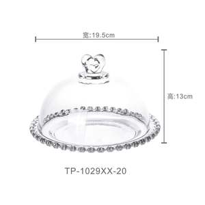 Set di alzata <span class=keywords><strong>per</strong></span> torta trasparente con decorazione di nozze <span class=keywords><strong>per</strong></span> torta da tavola con coperchio in vetro - Product Image 5