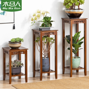 New Chinese style flower stand, indoor flower stand, floor-standing balcony flower <b>pot</b> plant stand, living room light luxury - Product Image 1