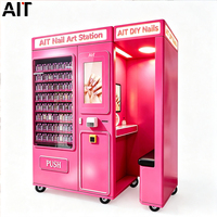 Distributeur automatique de faux ongles AIT Commercial autonome avec cabine d'impression d'ongles DIY