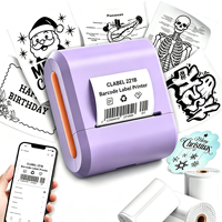 Printer seluler Mini portabel, Printer Tik Tok 203dpi Dot matriks tanpa kabel, cetak cepat dengan kode QR & Label kode batang stiker stok