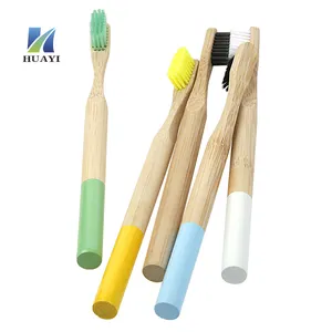 Wholesale Custom Logo Eco Friendly Biodegradable Soft Bristle Round Handle Bamboo Toothbrush In Fancy Package