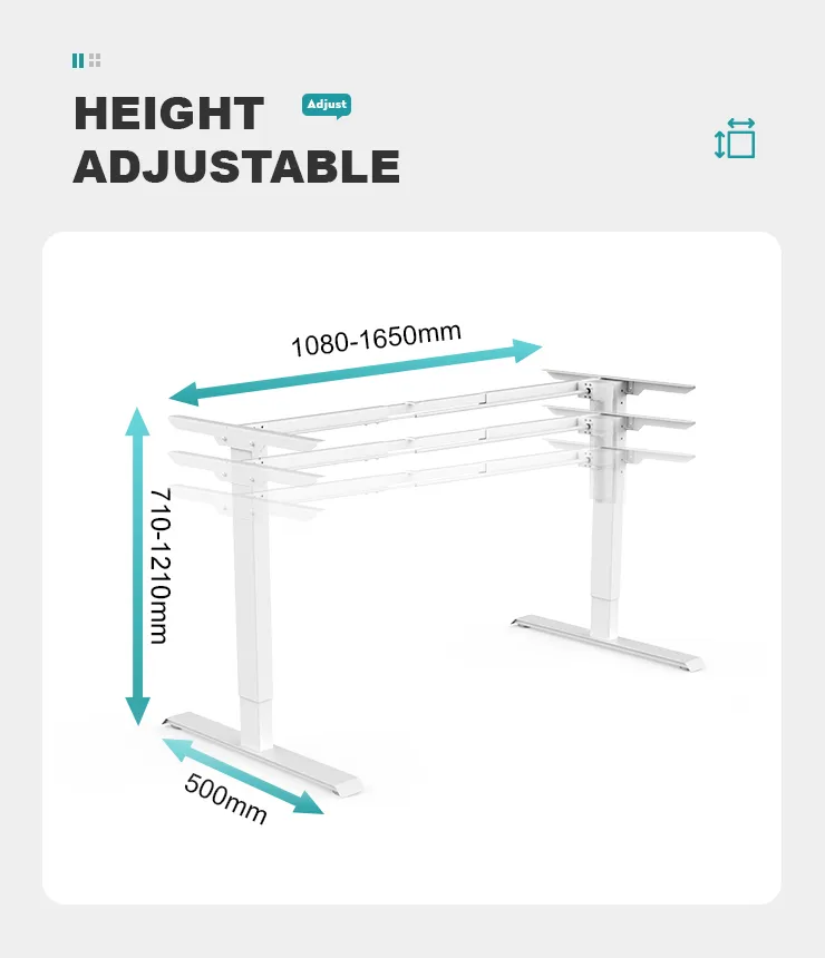 Elektrisch In Hoogte Verstelbaar Staand Bureau Voor Ergonomisch Bureau