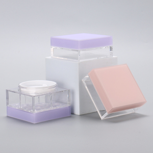 Mỹ Phẩm Trang Điểm Bột Bao Bì <span class=keywords><strong>Container</strong></span> Vuông Rỗng Nhựa Lỏng Bột Jar Với Sifter - Product Image 1