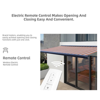 Auvent de terrasse rétractable électrique - Abri pare-soleil motorisé, auvent imperméable et résistant aux UV pour terrasse, balcon, cour
