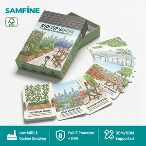 Gepersonaliseerde dakterras observatiekaartenset FSC Kraft 300gsm papier soft touch laminatie tuinieren gids voor plantenliefhebbers - Product Image 1
