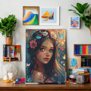 COOLEVE 50x60 Pintura de Diamantes Personalizada de Gran Formato, Rosas de Cristal 5D, Decoración Clásica para el Hogar, Venta al por Mayor de Fábrica, Retrato - Product Image 3