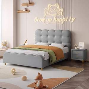 <span class=keywords><strong>Camas</strong></span> Suaves de Lujo <span class=keywords><strong>para</strong></span> Niños <span class=keywords><strong>Camas</strong></span> Individuales con Marcos de Madera Maciza <span class=keywords><strong>para</strong></span> Niños <span class=keywords><strong>Niñas</strong></span> <span class=keywords><strong>Adolescentes</strong></span> Estudiantes con Diseño de Princesa - Product Image 2