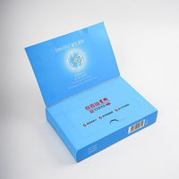 Emballage personnalisé pour compléments alimentaires, boîtes en carton pliables imprimées en bleu