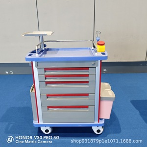 Chariot médical en ABS 890*520*824-1024 pour salle d'opération d'hôpital, usage d'urgence - Product Image 2