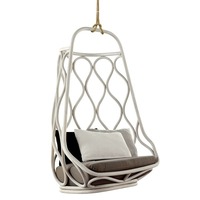 Fauteuil suspendu nordique en aluminium pour intérieur, balcon, extérieur, cour, gîte, chaise œuf individuelle, vente en gros