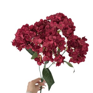 Yasunobu - Flores Artificiales de Hortensia Francesa de 5 Cabezas, Tacto Natural de Seda, Decoración de Boda, Arreglo Floral - Product Image 5