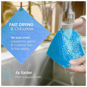 Chiffons à vaisselle en <span class=keywords><strong>éponge</strong></span> de Cellulose, vente en gros, chiffons biodégradables, torchons de cuisine en coton - Product Image 4