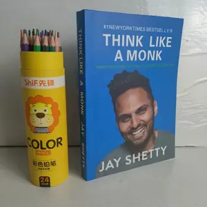Think like a monk custom softcover novel english reading storage book for adults printing stock books wholesale