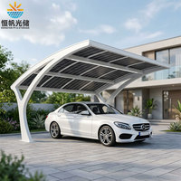 Système de montage de carport solaire résidentiel en alliage d'aluminium revêtu de zinc-aluminium-magnésium Hengfan, résistant aux vents forts et aux charges de neige, certifié CE