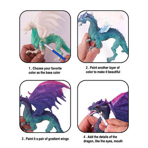 Kit di pittura fai da te con drago e scena di castello 3D |   Set di giocattoli creativi per disegnare fantasie per bambini |   Giocattolo educativo per la pittura a mano - Product Image 4