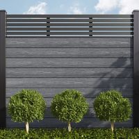 Panneaux de clôture de parc extérieur en composite bois-plastique WPC, panneaux de porte, panneaux verticaux ignifuges et résistants à l'humidité, garantie 1 an