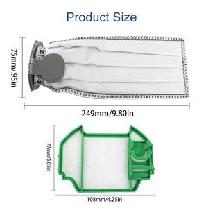 Sac à poussière non tissé FP7 pour aspirateur sans fil Vorwerk <span class=keywords><strong>Kobold</strong></span> VK7 FP7 VK700 0,8L de remplacement - Product Image 2