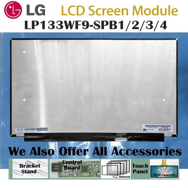 13.3" LP133WF9-SPB1/2/3/4 Brand New No Touch 16:9 Laptop LCD Screen Module 1920*1080 WLED EDP 30 Pins 74% SRGB 165g 20pcs/carton