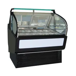 Gabinetes refrigerados para exhibir helados comerciales