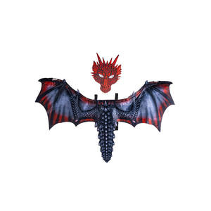 SET IN TESSUTO DRAGONE ROSSO/BLU 60X96CM PER BAMBINI - Product Image 1