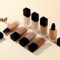 Vente en gros OEM, fond de teint liquide mat vegan personnalisé, teint foncé, 18 couleurs, en vrac, étiquette privée
