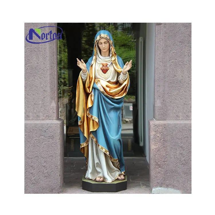 Großhandel nach maß premium qualität leben größe jungfrau maria figurine handmade reinen mary statuen religiöse