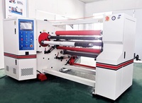 Máquina Rebobinadora Eléctrica Automática de Doble Eje para Cinta Adhesiva, 1300mm, Control PLC, Servomotor, para BOPP, Cinta de Enmascarar y Cajas de Alimentos