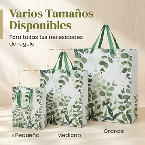 Bolsa de Papel con Estampado de Eucalipto Personalizable, Bolsa de Regalo Ideal para Floristerías - Product Image 5