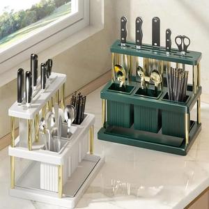 Organizador de Utensilios de Cocina Multifuncional, Ahorrador de Espacio, Escurridor de Cubiertos de PP para Secar Platos, Vajilla y Uso Doméstico - Product Image 2
