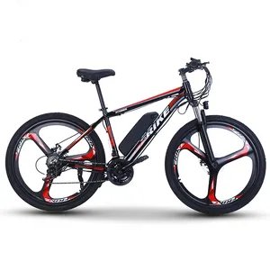 21speed electric mountain bike High carbon steel frame 350w 48V 10.4ah electric bicycle,26" electric bike e bike