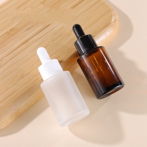 Skin Care Serum & Essential Oil Empty Glass Dropper Bottles 30ml <b>Round</b> Shape - Product Image 3