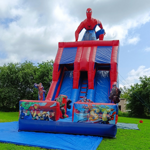 Tobogán inflable comercial al aire libre personalizado <span class=keywords><strong>de</strong></span> fábrica Castle <span class=keywords><strong>Spiderman</strong></span> Frozen Dry Slide Games Tobogán inflable gigante para niños - Product Image 3
