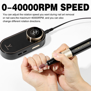Nouveau 40000 tr/min Portable Mobile Rechargeable sans fil Efile lime à ongles électrique Machine perceuse à ongles <span class=keywords><strong>ponceuse</strong></span> à ongles pour Salon - Product Image 5