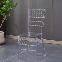 Haute qualité Portable PC acrylique clair chaise pour hôtel salle à manger chambre Villa-budget amical cristal Transparent meubles