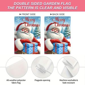 Vente en gros, livraison rapide, décoration par sublimation double face de haute qualité, 12,5x18 pouces, Jour de Noël - Product Image 4