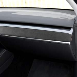 Cubierta Decorativa para el Panel de Instrumentos del Automóvil, Estilo Alcantara, para Tesla Model 3 Y 2017-2024, Tira Decorativa para el Tablero, Accesorios Interiores para el Automóvil - Product Image 3