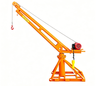 Mini-grue de levage portative en gros d'usine, cadre en acier épaissi, rotation à 360 degrés, capacité de levage de 200 kg
