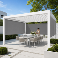 Panneaux robustes pour rideaux, durables, bloquant les UV, esthétique ultime, intimité garantie, et gazebo en aluminium pour un style de vie luxueux