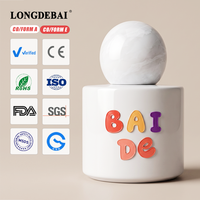 Flacon de parfum rond coloré personnalisé 30ml 50ml 100ml, flacon de parfum opaque ludique avec logo alphabet personnalisé et bouchon à bille