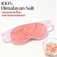 Masque oculaire chauffant au sel de l'Himalaya, compresse chaude et froide réutilisable pour soulager la fatigue oculaire, logo personnalisé disponible