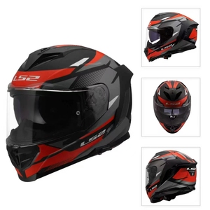 Casque de moto LS2, design intégral, double visière, unisexe, course sportive, polyvalence quatre saisons, anti-buée FF818 - Product Image 2